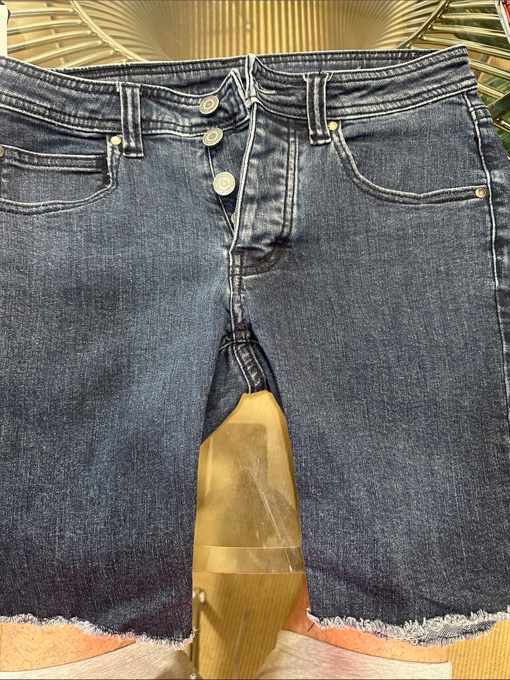 Nasty Pig Dark Blue Button-Fly Cropped Jeans